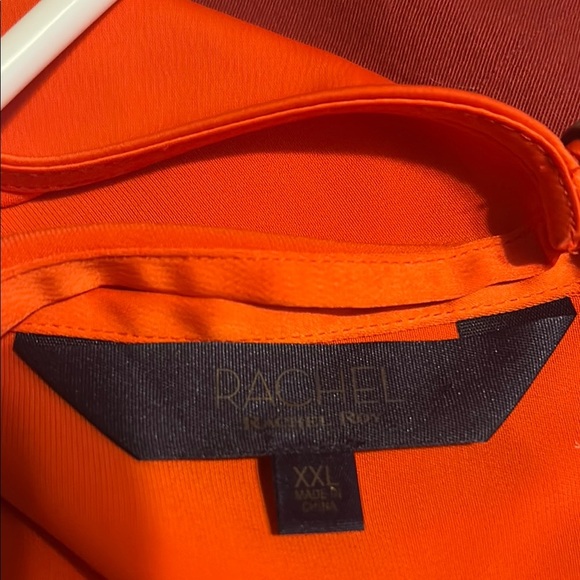 Rachel Roy Women's Asymmetrical Top Shirt Blouse Red Long Sleeves Size XXL - Picture 8 of 9